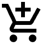 Icon van online winkelwagentje